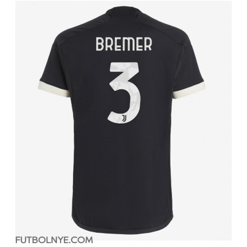 Camiseta Juventus Gleison Bremer #3 Tercera Equipación 2023-24 manga corta